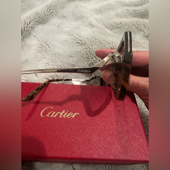 Cartier Brown Tortoise Sunglasses - Picture 7 of 8